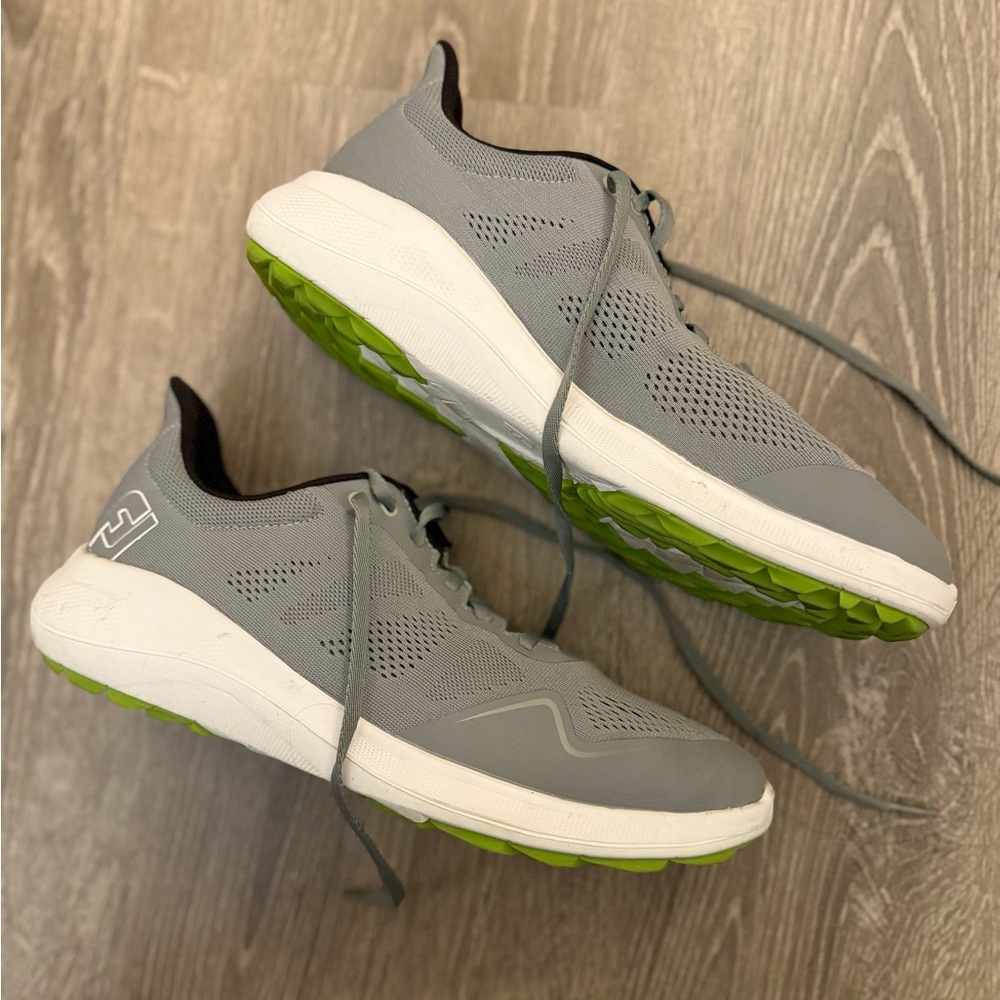 Gray and Green FJ Golf Shoes